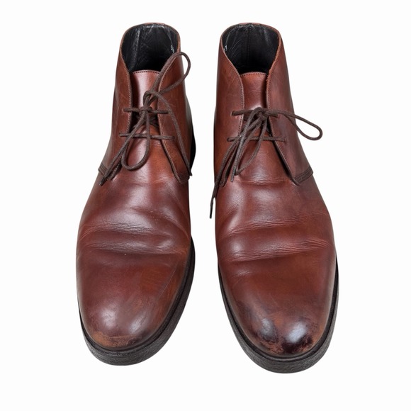 To Boot New York Adam Derrick Brown Leather Ankle Boots Lace Up Mens Size‎ 13 - Picture 2 of 11